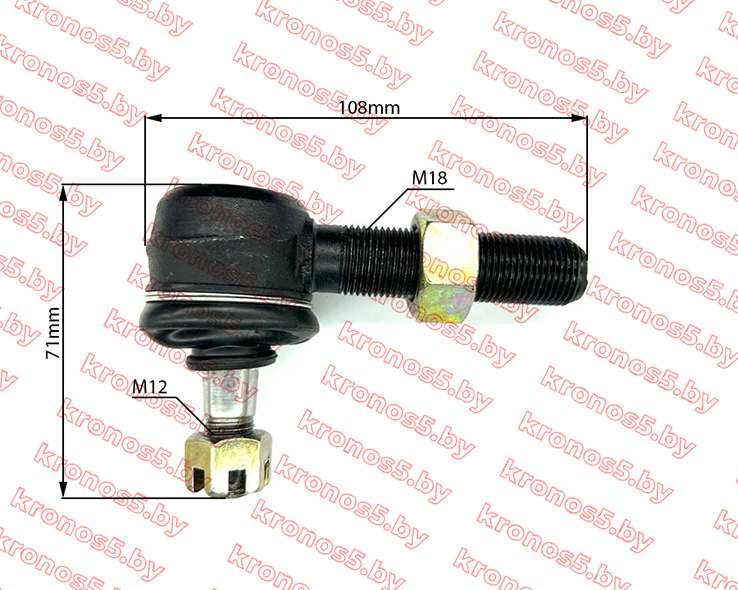 «Рулевой наконечник М18*1,5 мм (пара левая/правая резьба) конус 12/14 мм» - фото 5
