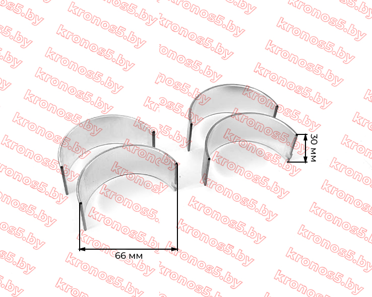 «Вкладыши шатуна пара STD JD295/2102 (шейка 61 мм.)» - фото 3