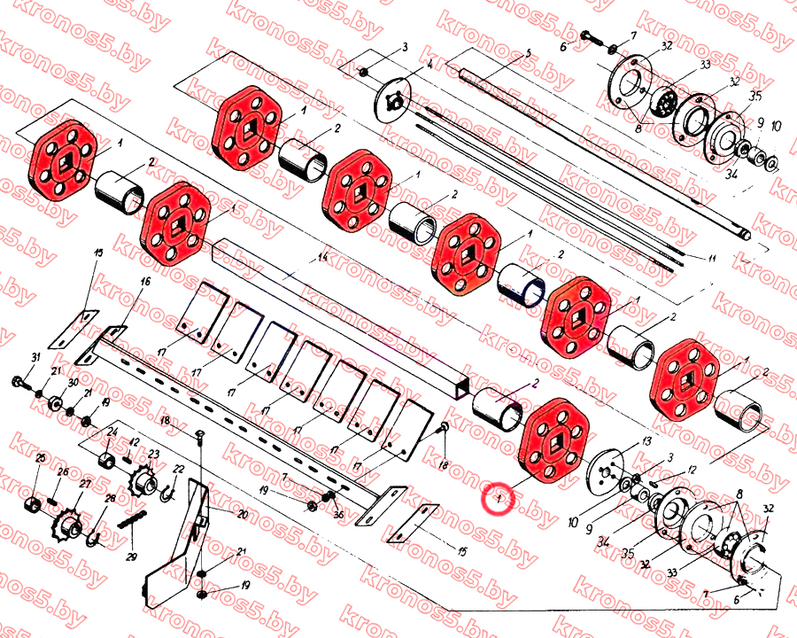 «Колесо шестигранное резиновое Anna» - фото 3