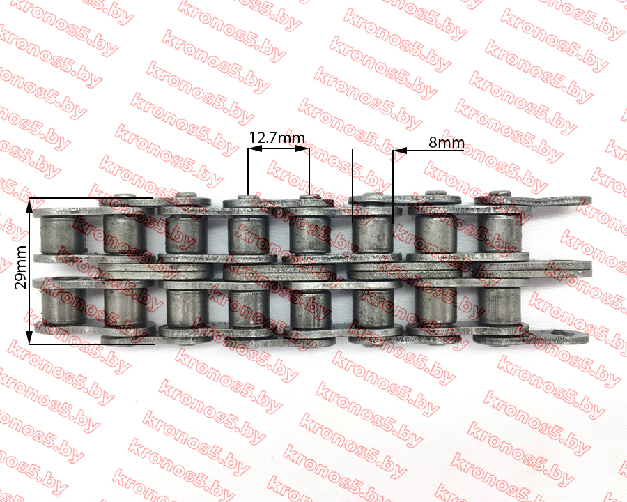 «Цепь 2ПР-12.7-31.8, двухрядная,  для редуктора навесного/подъёмного оборудования минитракторов» - фото
