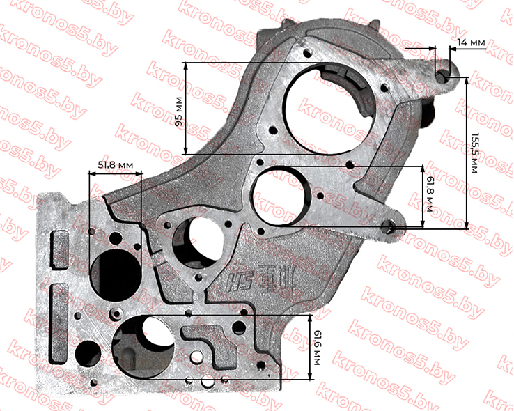 «Корпус КПП к мотоблокам с водяным охлаждением (крепление 2 болта)» - фото 4