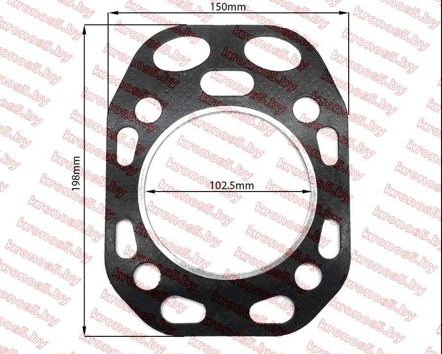 «Прокладка головки блока цилиндров ГБЦ S195/S1100 102,5 мм» - фото