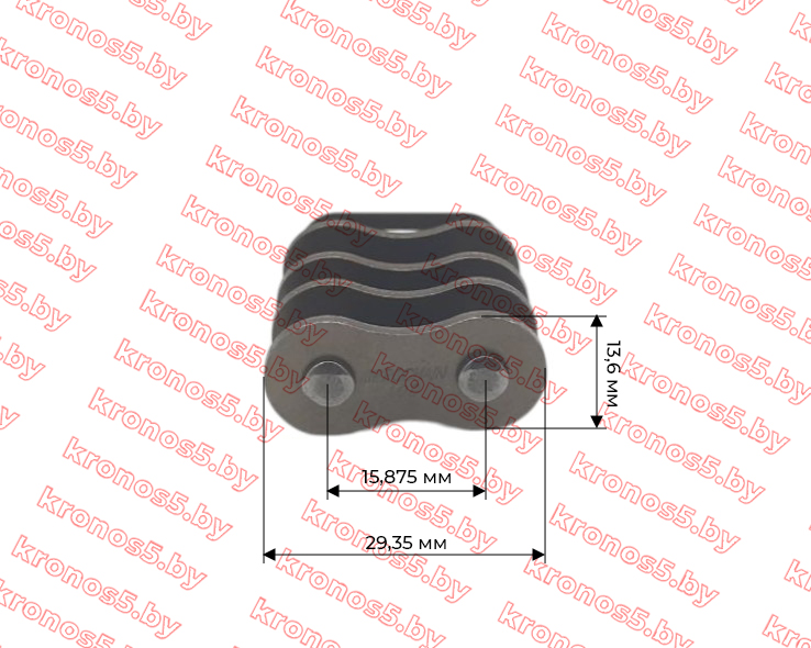 «Замок (звено) двухрядной цепи 10В-2 (2ПР 15,875) PREMIUM» - фото